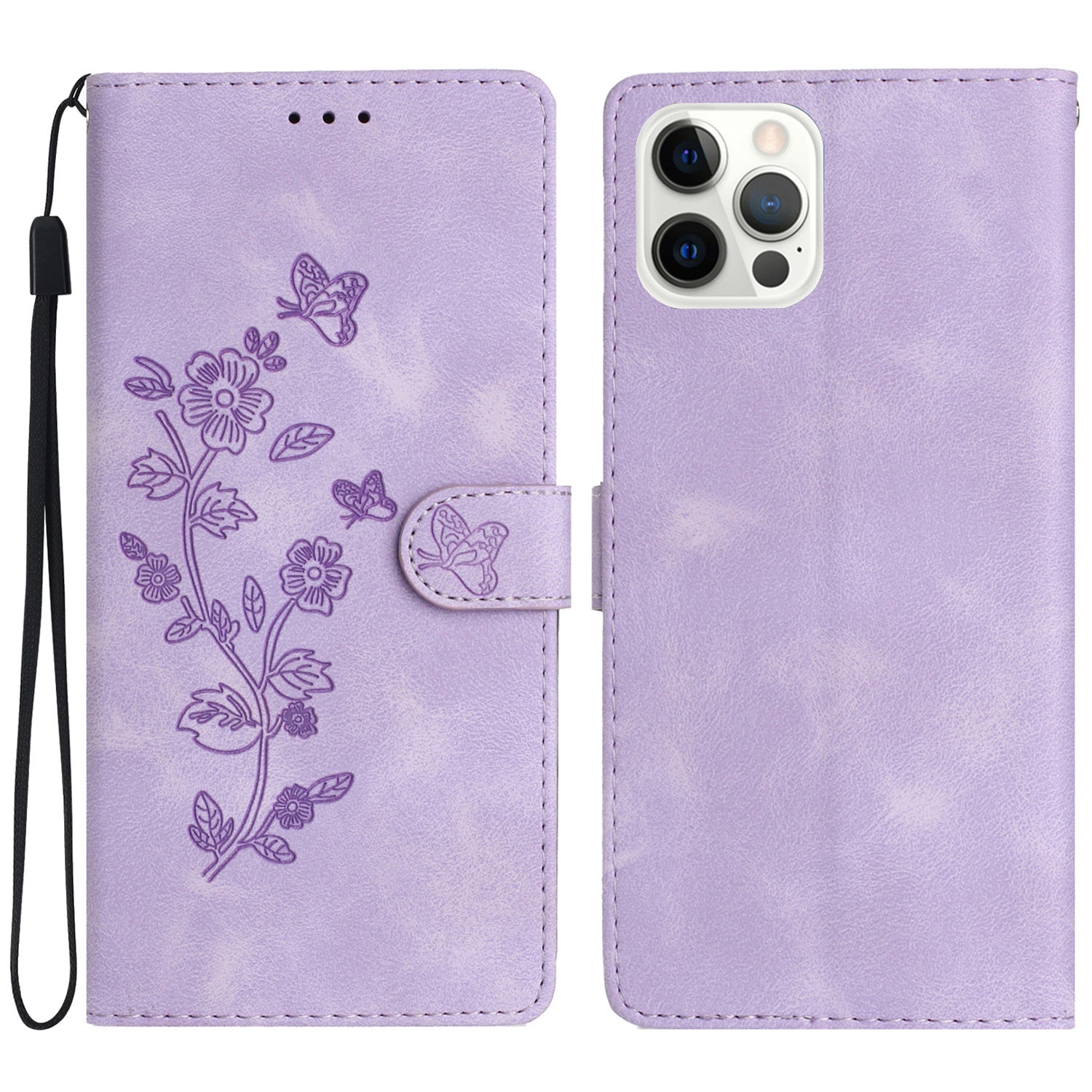 For iPhone 12 12 Pro 6.1 inch Flower Imprint Shockproof Cover Leather Wallet Stand Cell Phone Case For iPhone 12 12 Pro 6.1 inch Flower Imprint Shockproof Cover Leather Wallet Stand Cell Phone Case